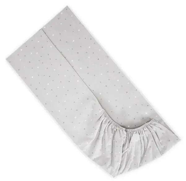 Cearșaf cu elastic Lorelli - Cer, 60 x 120 + 15 cm, gri