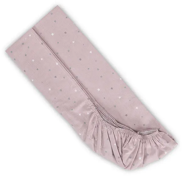 Cearșaf cu elastic pentru coș de cărucior Lorelli - Cer, 90 x 50 cm, roz