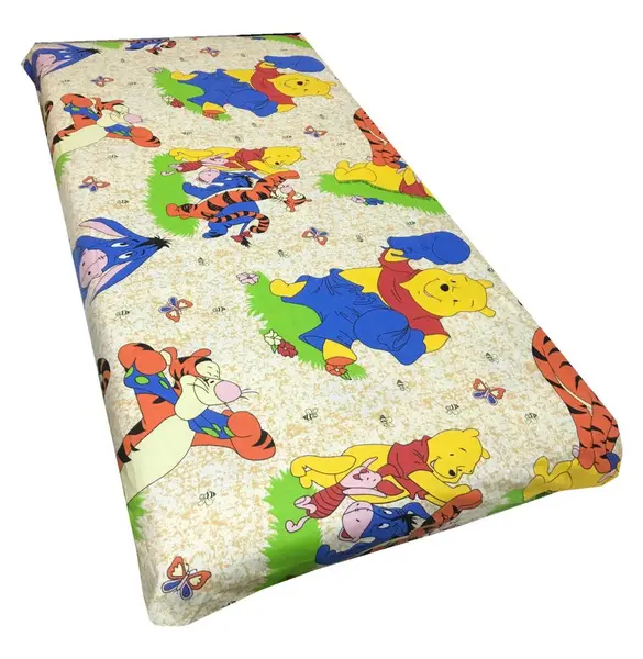 Cearsaf cu elastic roata 140x70 cm Distractie cu Aiurila crem