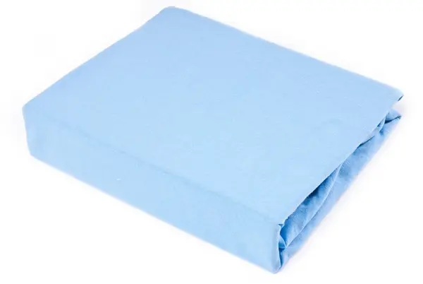 Cearsaf de bumbac jersey cu elastic Sensillo 140x70 cm albastru