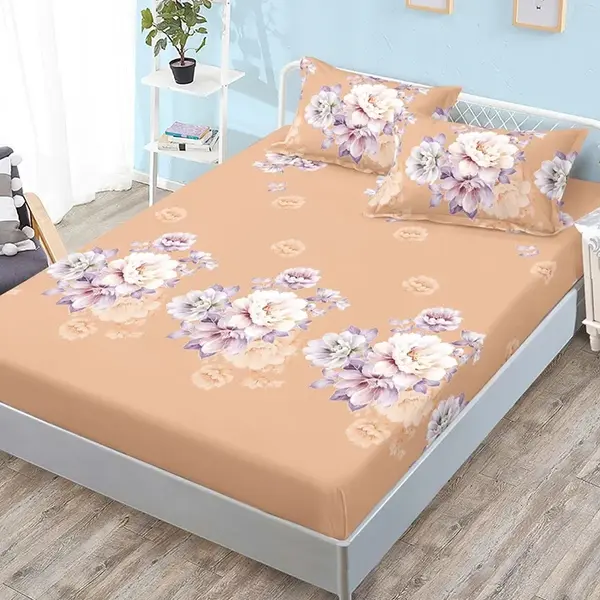 Cearsaf de pat cu elastic si 2 fete de perna Mustafa 180x200 cm (Finet)
