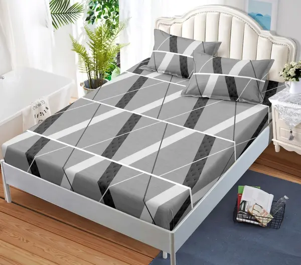 Cearsaf de pat cu elastic si 2 fete de perna Nexus 180x200 cm (Finet)