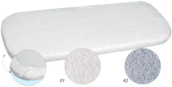 Cearsaf de saltea pentru carucior Baby Matex, 90 x 40 cm, alb