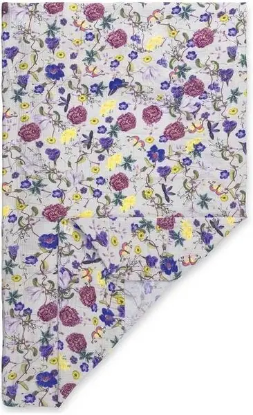 Cearșaf pentru bebeluși cu elastic Hauck - Floral Beige, 60 x 120 cm