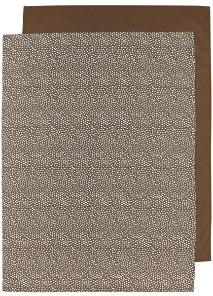 Cearșaf pentru pătuț Meyco Baby - 75 х 100 cm, 2 buc, Chocolate