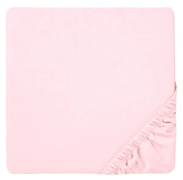 Cearșaf tricotat pentru bebeluși cu elastic Rainy - 60 x 120 cm, roz