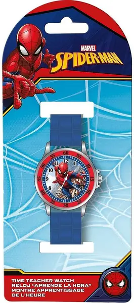 Ceas analogic educațional Kids Licensing - Spider-Man