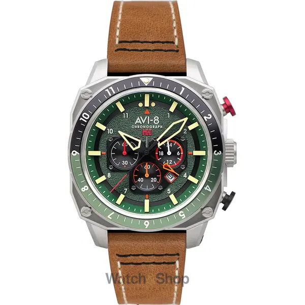 Ceas AVI-8 AVI-8 AV-4100-01 Mens Watch Hawker Hunter Dual Time Chronograph 43mm 5ATM