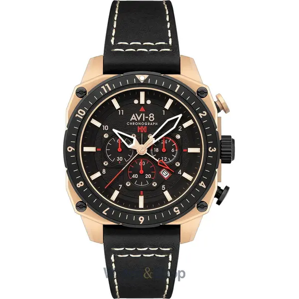 Ceas AVI-8 AVI-8 AV-4100-06 Mens Watch Hawker Hunter Dual Time Chronograph 43mm 5ATM