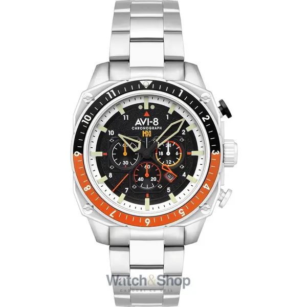 Ceas AVI-8 AVI-8 AV-4100-11 Mens Watch Hawker Hunter Dual Time Chronograph 43mm 5ATM