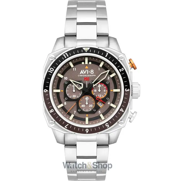 Ceas AVI-8 AVI-8 AV-4100-33 Mens Watch Hawker Hunter Dual Time Chronograph 43mm 5ATM