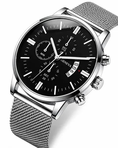 Ceas Bărbați Elegant Inox Geneva