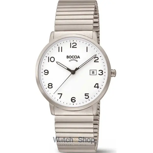 Ceas Boccia Boccia 3660-01 Mens Watch Titanium Drawstring Watch 39mm 5ATM