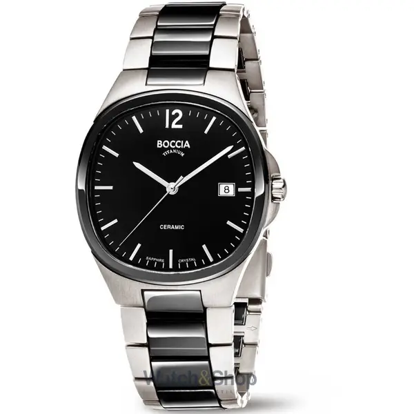 Ceas Boccia Boccia 3668-01 Mens Watch Titanium Sapphire crystal Ceramic 38mm 5ATM