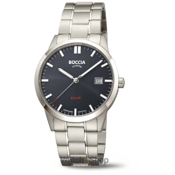 Ceas Boccia Boccia 3673-02 Mens Watch Titanium Solar 39mm 5ATM