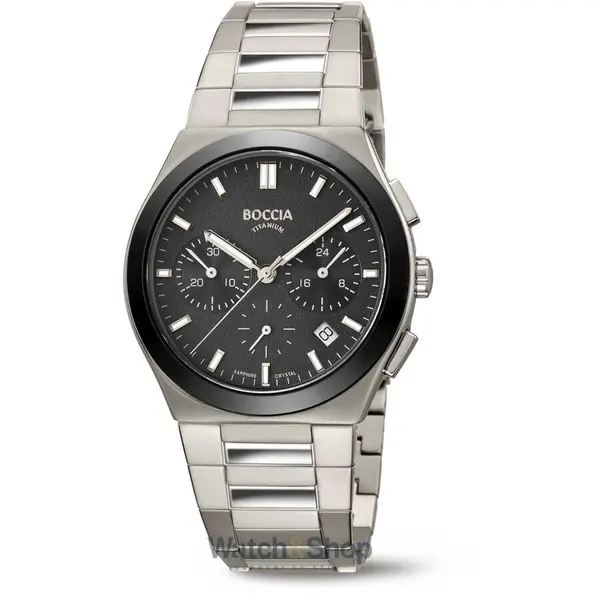 Ceas Boccia Boccia 3736-02 Mens Watch Titanium Chronograph 39mm 5ATM