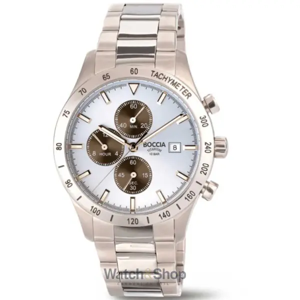 Ceas Boccia Boccia 3739-01 Mens Watch Titanium Chronograph 40mm 10ATM