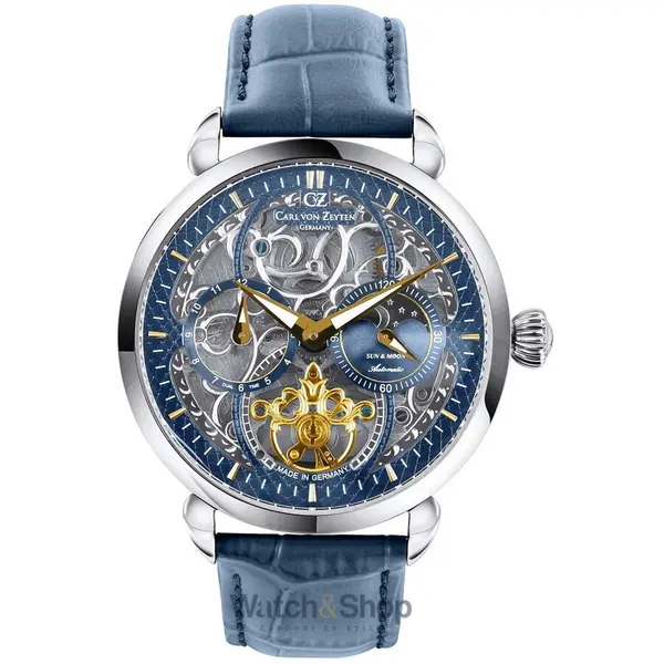 Ceas Carl von Zeyten Carl von Zeyten CVZ0005BLGS Mens Watch Neukirch Automatic 45mm 3ATM