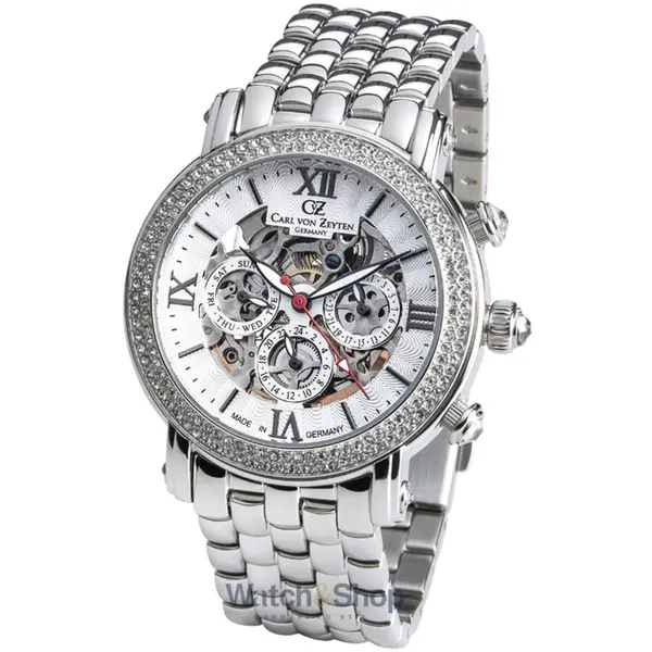 Ceas Carl von Zeyten Carl von Zeyten CVZ0062WHMS Kniebis Automatic Ladies Watch 40mm 5ATM