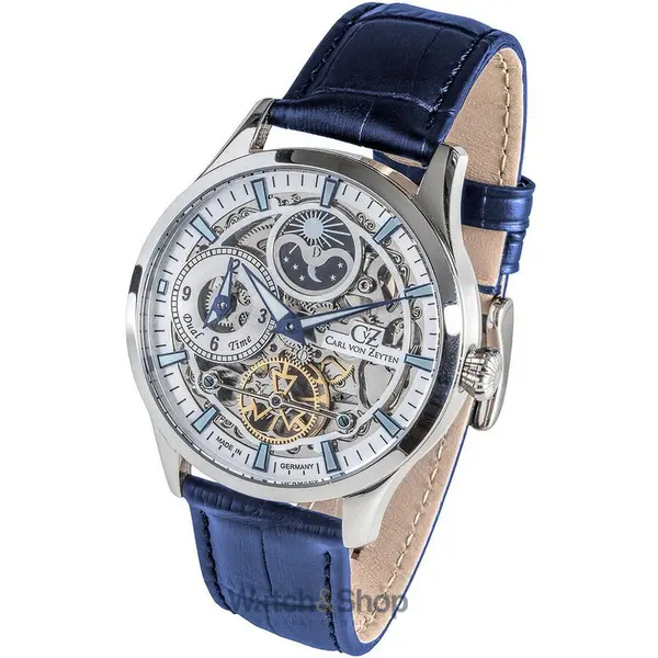 Ceas Carl von Zeyten Carl von Zeyten CVZ0063SLS Freiburg Automatic Dual Time 44mm 10ATM