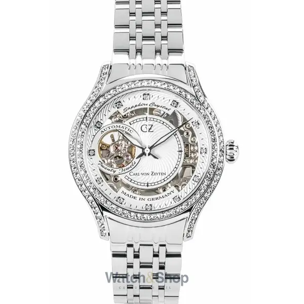 Ceas Carl von Zeyten Carl von Zeyten CVZ0069WHMS Ladies Watch Seewald Automatic Limited Edition 38mm 5ATM
