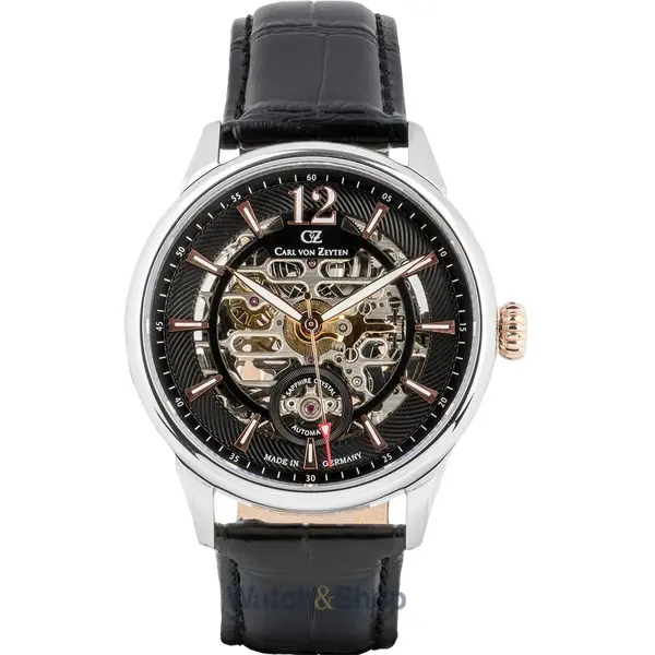 Ceas Carl von Zeyten Carl von Zeyten CVZ0080BKRS Mens Watch Schramberg Automatic Limited Edition 43mm 5ATM
