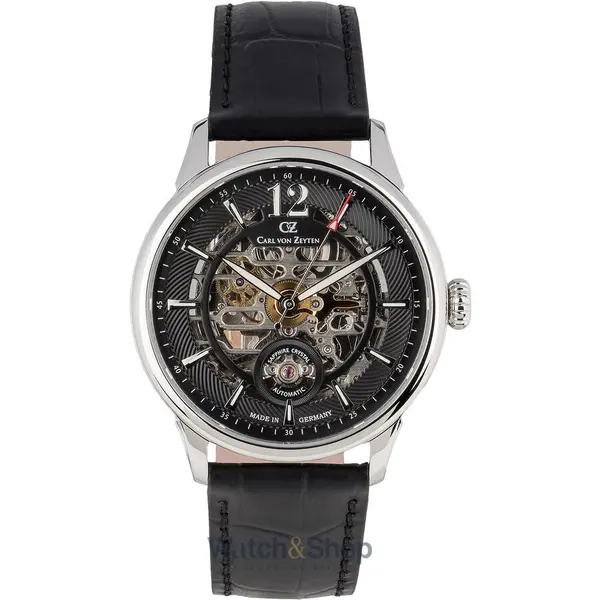 Ceas Carl von Zeyten Carl von Zeyten CVZ0080BKS Schramberg Automatic Mens Watch 43mm 5ATM