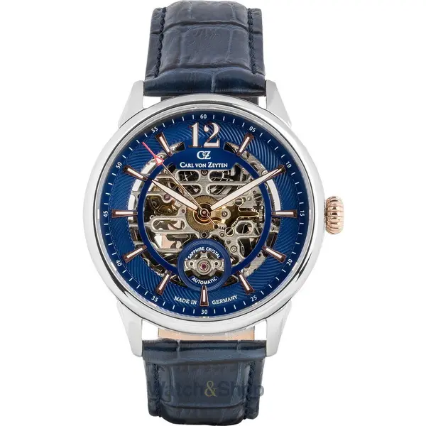 Ceas Carl von Zeyten Carl von Zeyten CVZ0080BLRS Mens Watch Schramberg Automatic Limited Edition 43mm 5ATM