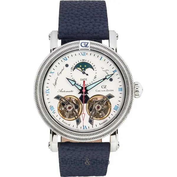 Ceas Carl von Zeyten Carl von Zeyten CVZ0085WHS Mens Watch Schauinsland Automatic Limited 46mm 5ATM
