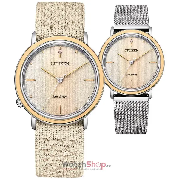Ceas Citizen Set Elegance Ambiluna EM1006-40A Eco-Drive