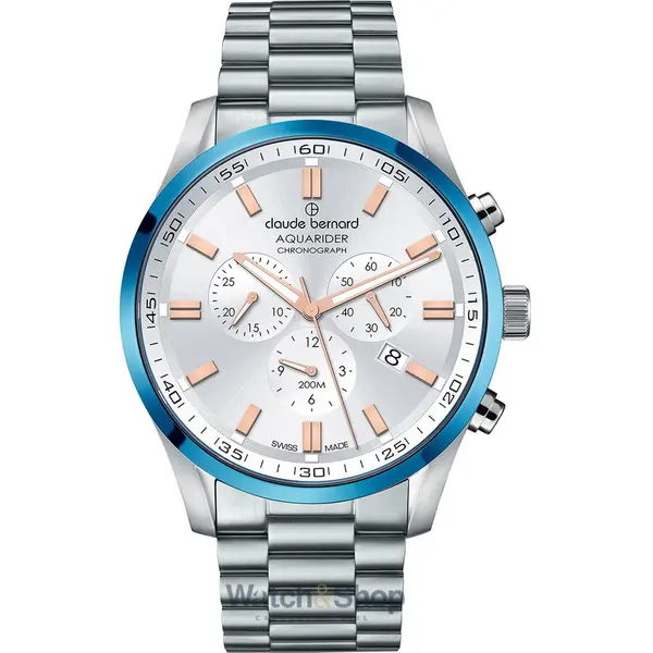 Ceas Claude Bernard Claude Bernard 10222-3MBU-AIR Mens Watch Aquarider Chronograph 44mm 20ATM