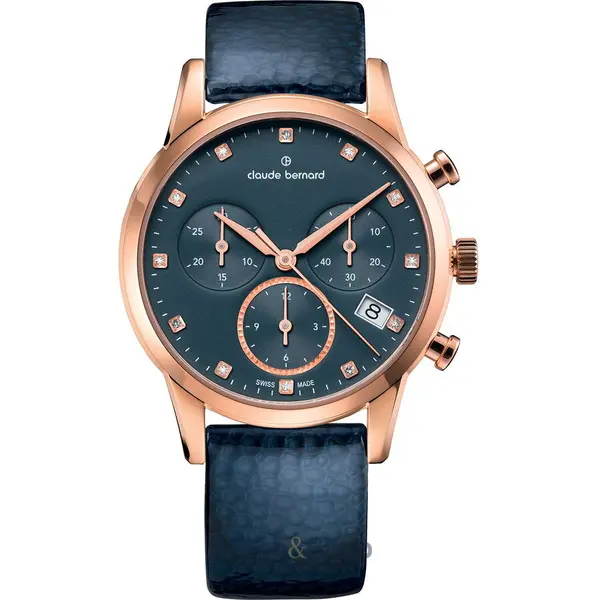 Ceas Claude Bernard Claude Bernard 10231-37R-BUIPR1 Ladies Watch Classic Chronograph 35mm 5ATM