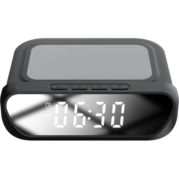 Ceas de birou cu alarma si incarcare wireless pentru telefon, Qi, VCAW01N
