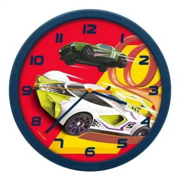 Ceas de perete, multicolor, diametru 25 cm, Hot Wheels Engros