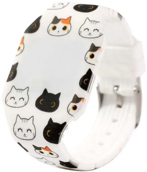 Ceas digital I-Total Cats - Alb