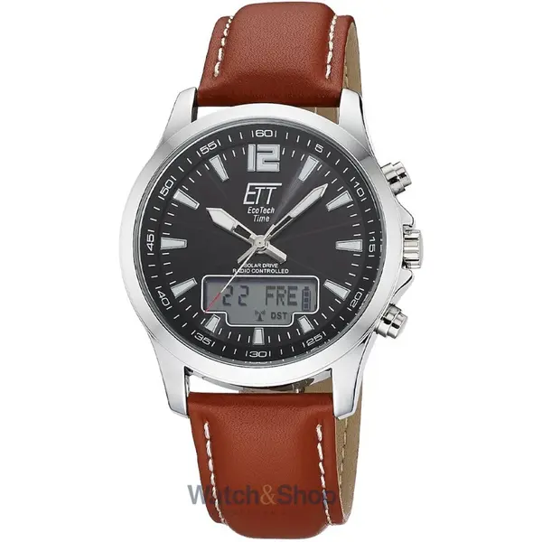 Ceas ETT Eco Tech Time ETT Eco Tech Time EGA-11713-21L Mens Watch Radio-controlled Solar Drive Professional Chronograph 45mm 5ATM