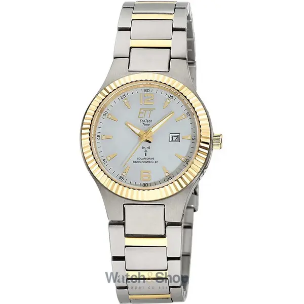 Ceas ETT Eco Tech Time ETT Eco Tech Time ELT-11672-12M Ladies Watch Solar Radio Titanium Everest Lady 32mm 5ATM