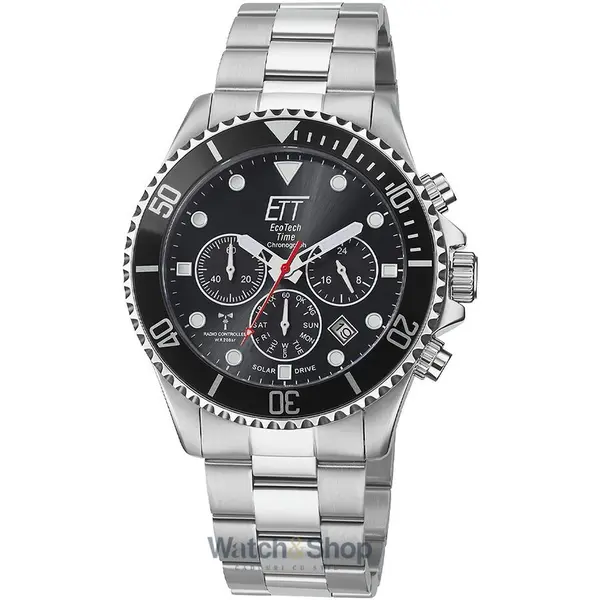 Ceas ETT Eco Tech Time ETT EGS-11607-25M Professional Solar Radio Controlled Chronograph 44mm 20ATM
