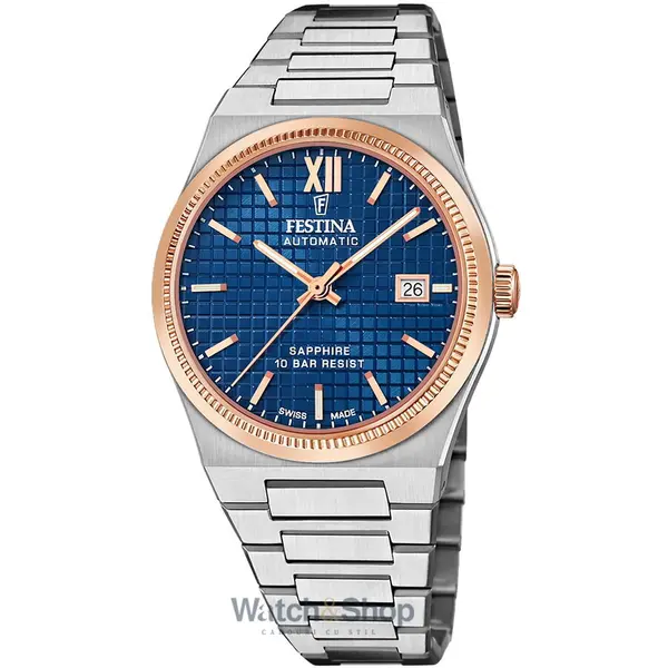Ceas Festina Festina F20030/2 Mens Watch Swiss Made Rivé Automatic 40mm 10ATM