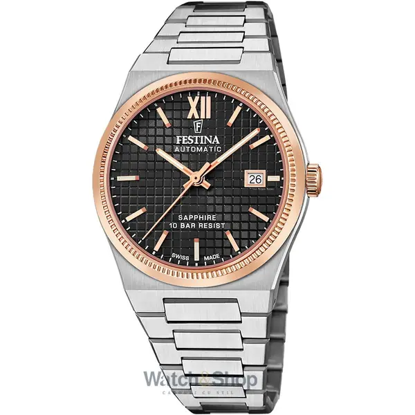 Ceas Festina Festina F20030/3 Mens Watch Swiss Made Rivé Automatic 40mm 10ATM
