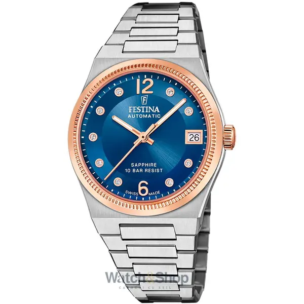 Ceas Festina Festina F20031/2 Ladies Watch Swiss Made Rivé Automatic 35mm 10ATM