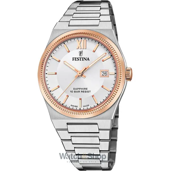 Ceas Festina Festina F20036/1 Mens Watch Swiss Made Rivé 40mm 10ATM