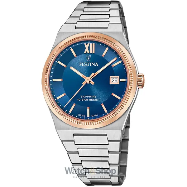 Ceas Festina Festina F20036/2 Mens Watch Swiss Made Rivé 40mm 10ATM