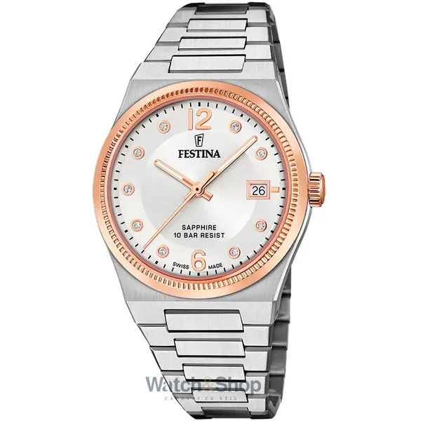 Ceas Festina Festina F20037/1 Ladies Watch Swiss Made Rivé 35mm 10ATM