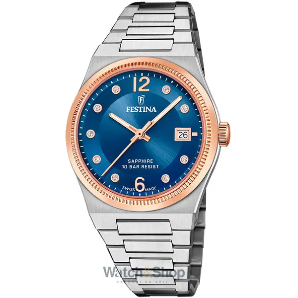 Ceas Festina Festina F20037/2 Ladies Watch Swiss Made Rivé 35mm 10ATM
