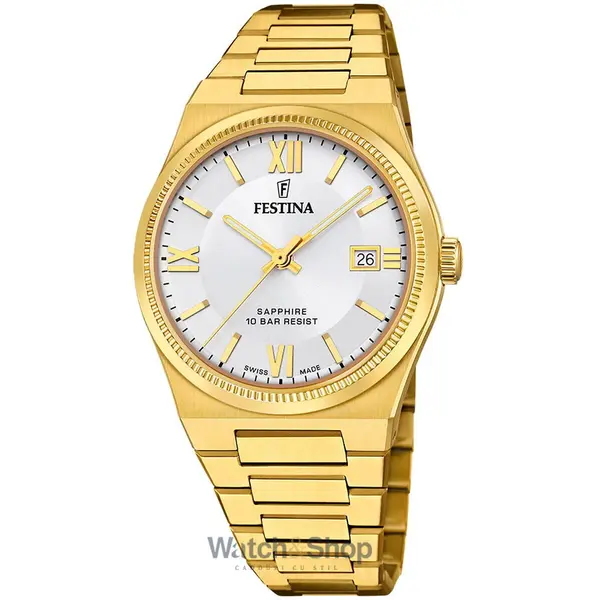 Ceas Festina Festina F20038/1 Mens Watch Swiss Made Rivé 40mm 10ATM