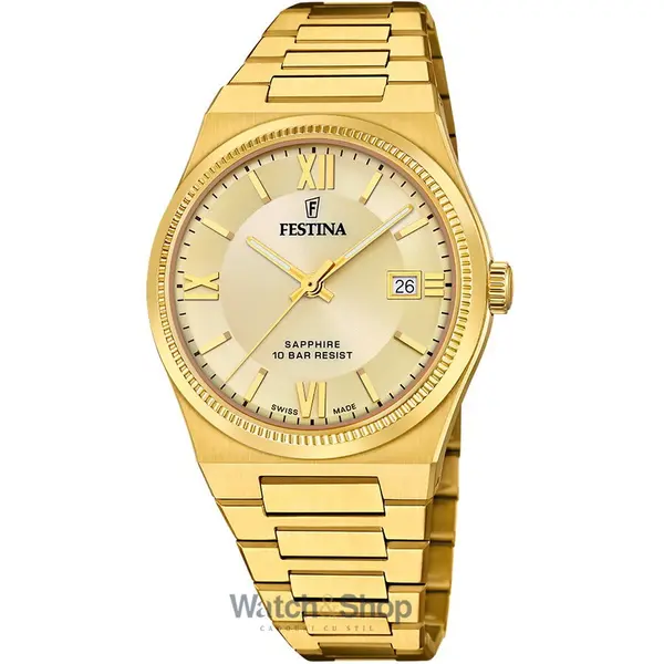 Ceas Festina Festina F20038/2 Mens Watch Swiss Made Rivé 40mm 10ATM
