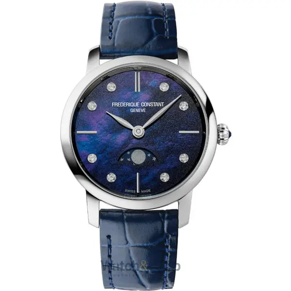 Ceas Frederique Constant Frederique Constant FC-206MPND1S6 Ladies Watch Classics Slimline Moon Phase 30mm 3ATM