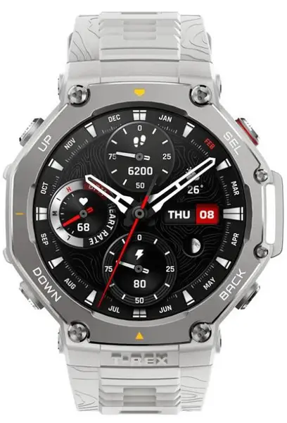 Ceas inteligent Amazfit - T-Rex 3, 48 mm, 1.5'', Haze Grey