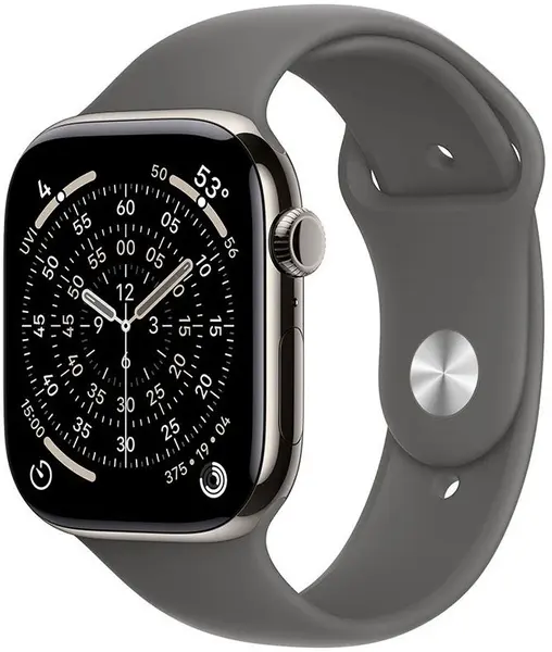 Ceas inteligent Apple - Watch S11 Cellular, 42 mm, M/L, Natural Titanium/Grey